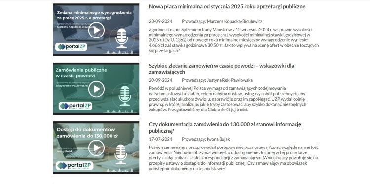 Podcasty na portalu PZ