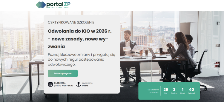 Ostatnie bilety! Odwołania do KIO w 2026 r. – przygotuj się na nowe reguły procesowe