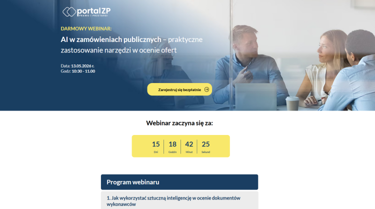 Webinar Portalu ZP: jak bezpiecznie korzystać z AI w przetargu?