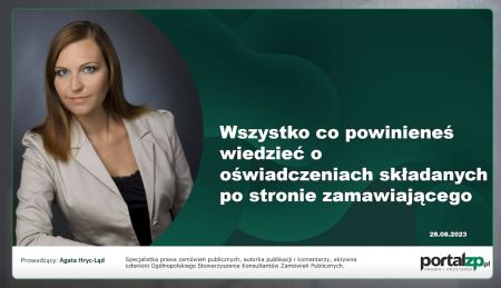 Oświadczenia składane przez zamawiającego